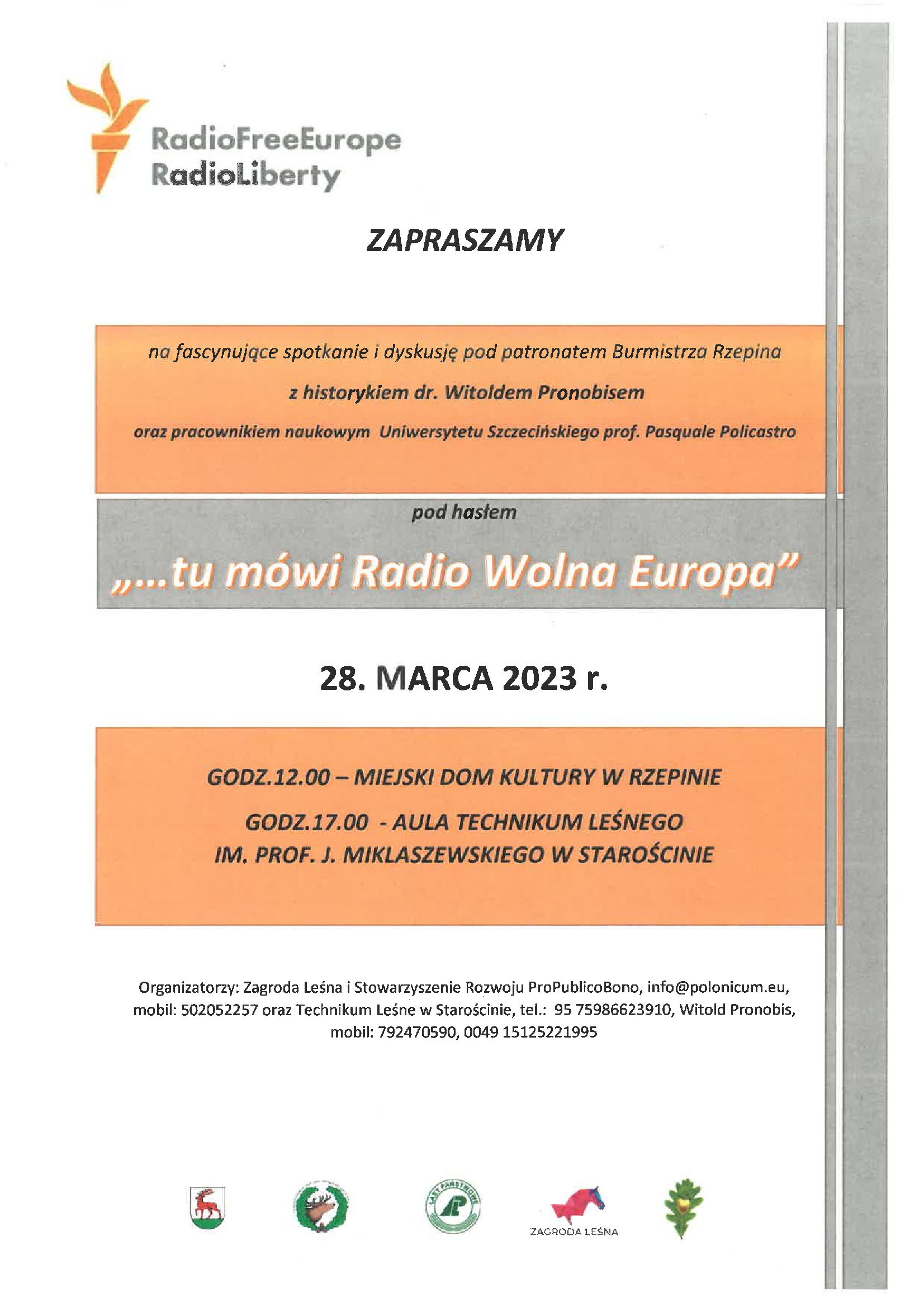 Ilustracja do informacji: Zapraszamy na spotkanie pod hasłem "...tu mówi Radio Wolna Europa"